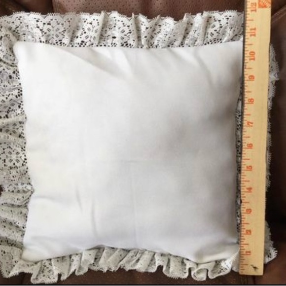 Vintage Decor Pillow Precious Moment Embroidered and lace trim12x 12” - Picture 8 of 8